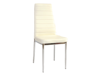 Krzesło H261 ekoskóra krem / chrom