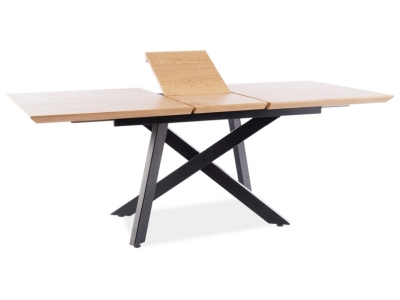 Stół rozkładany CAPITOL dąb/czarny 160(200)X90