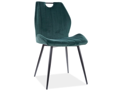 Krzesło ARCO VELVET zielony BLUVEL78 / stelaż czarny