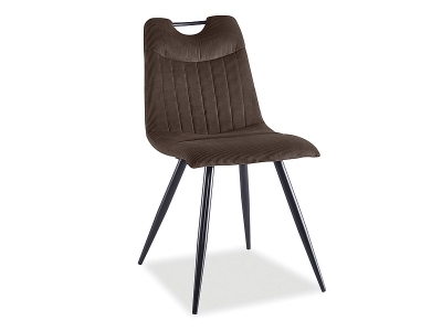Krzesło tapicerowane ORFE sztruks brąz