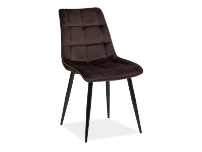 Krzesło tapicerowane CHIC velvet brąz bluvel 48