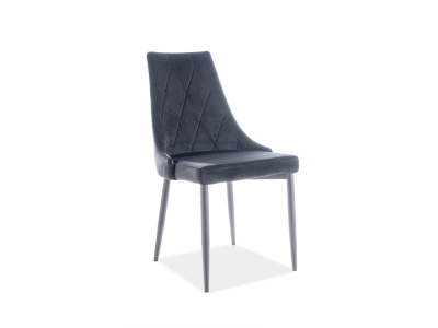Krzesło tapicerowane TRIX B velvet czarny