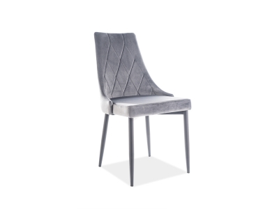 Krzesło tapicerowane TRIX B velvet szary