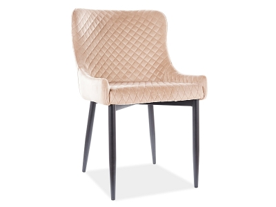 Krzesło tapicerowane COLIN B velvet beż BLUVEL28