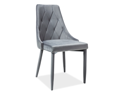 Krzesło tapicerowane TRIX velvet szary BLUVEL14