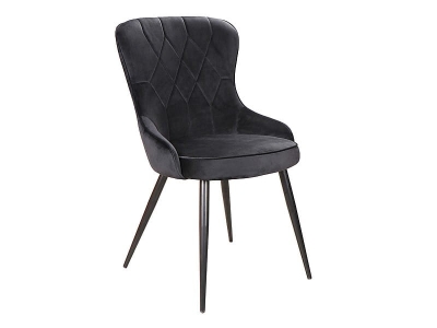 Krzesło tapicerowane LOTUS velvet czarny BLUVEL 19