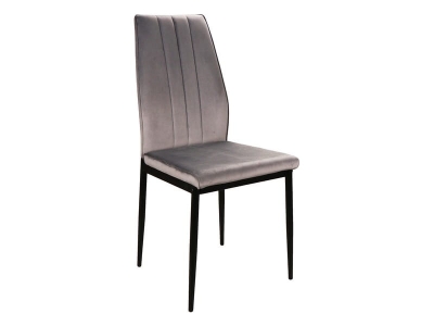 Krzesło tapicerowane ATOM velvet szare BLUVEL14