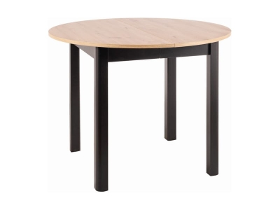Stół okrągły rozkładany DANTE dąb artisan / czarny mat FI 102