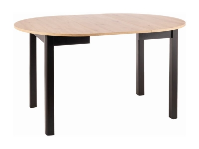 Stół okrągły rozkładany DANTE dąb artisan / czarny mat FI 102