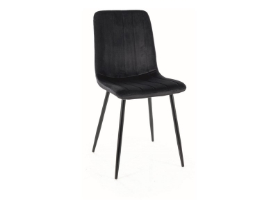 Krzesło tapicerowane ALAN velvet czarny BLUVEL 19