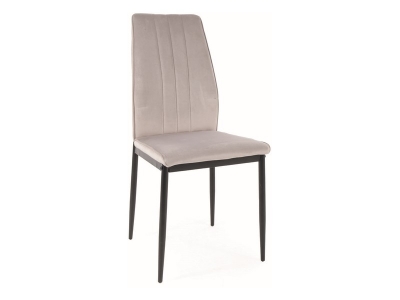 Krzesło tapicerowane ATOM velvet jasny szary BLUVEL 03
