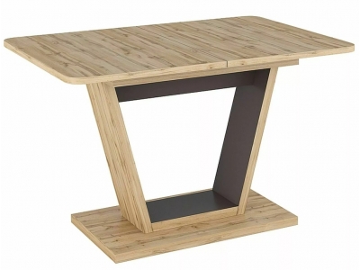 Stół rozkładany NIGEL dąb wotan / brąz 120(160)x80 cm