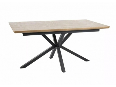 Stół rozkładany LOGAN dąb / czarny 160(200)x90 cm