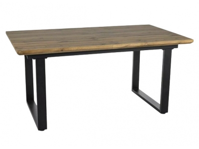 Stół rozkładany UMBERTO II dąb artisan / czarny 160(240)x90 cm