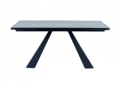 Stół rozkładany SALVADORE CERAMIC szary marmur/czarny mat 160(240)X90