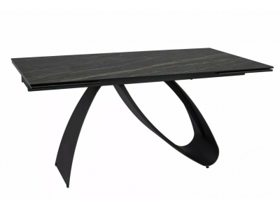 Stół rozkładany DIUNA ceramic czarny NOIR DESIRE / czarny (160-240)x90 cm