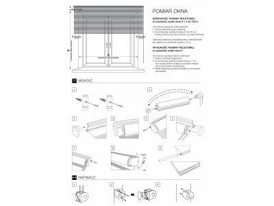 Roleta okienna klasyczna dzień noc MARDOM 38 x 140 kol. stal