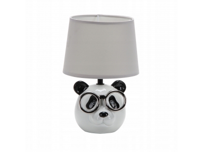 Lampka dziecięca stołowa nocna abażur ceramika Panda GREY szary VO2491 E14