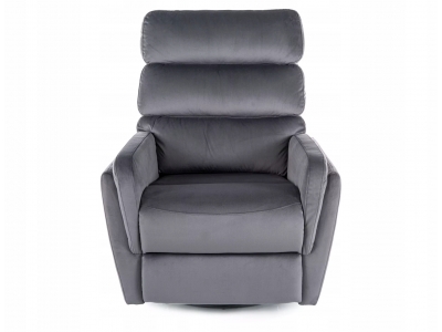 Fotel rozkładany bujany obracany podnóżek relax Argos velvet bluv 14 szary