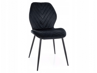 Krzesło tapicerowane salon jadalnia MIKE velvet bluvel 19 czarny Signal