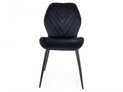 Krzesło tapicerowane salon jadalnia MIKE velvet bluvel 19 czarny Signal