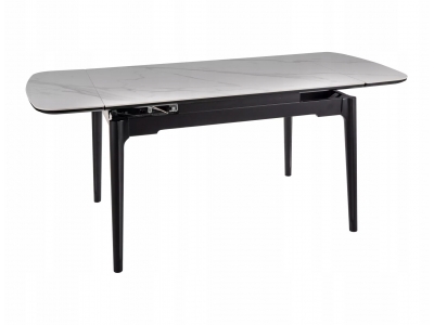 Stół prostokątny rozkładany ceramiczny Signal SENTO 120-180 x 80 biały