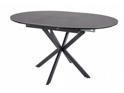 Stół okrągły rozkładany ceramiczny GASTON 100-135 x 100 szary efekt marmur