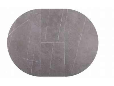 Stół okrągły rozkładany ceramiczny GASTON 100-135 x 100 szary efekt marmur