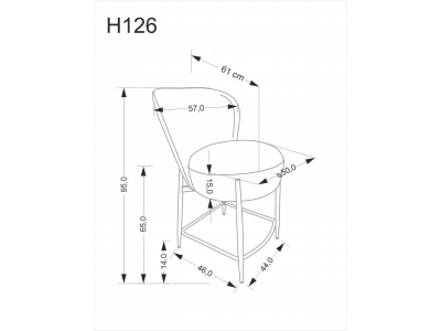 Hoker z oparciem krzesło barowe do kuchni H-126 tkanina szary Halmar