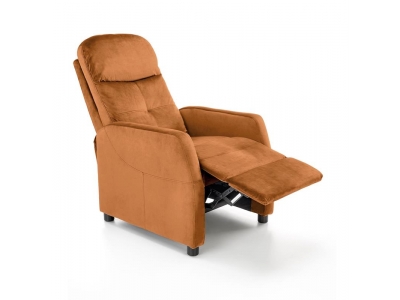 Fotel rozkładany wypoczynkowy relax FELIPE 2 velvet cynamon bluvel 4215