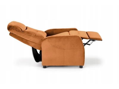 Fotel rozkładany wypoczynkowy relax FELIPE 2 velvet cynamon bluvel 4215