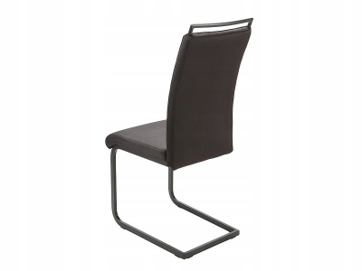 Krzesło tapicerowane na płozie H-441 czarny velvet tap. 117 / czarny