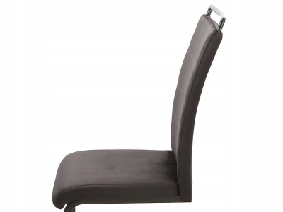 Krzesło tapicerowane na płozie H-441 czarny velvet tap. 117 / czarny