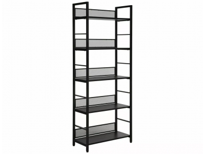 Regał metalowy na książki biurowy RAW R5 loft czarny mat 154x60x28