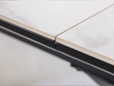 Stół prostokątny rozkładany Signal LOGAN ceramic 160(200) x 90 biały marmur