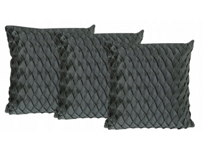 Poduszka dekoracyjna P254 45x45 cm ciemna zieleń - zestaw 3 sztuk