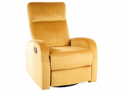 Fotel rozkładany bujany relax OLIMP velvet curry bluvel 68