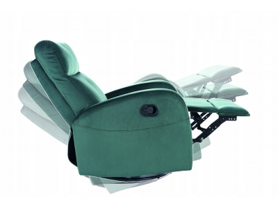 Fotel rozkładany bujany relax OLIMP velvet curry bluvel 68