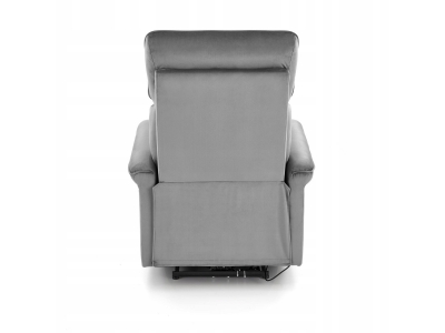 Fotel rozkładany elektryczny USB SEMIR velvet szary bluvel 14