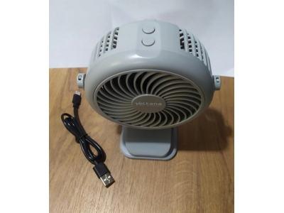 Wentylator biurkowy z klipsem pod USB z akumulatorem Volteno VO2547 szary