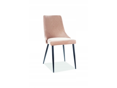 Krzesło tapicerowane salon jadalnia PIANO B velvet bluvel 28 beż Signal