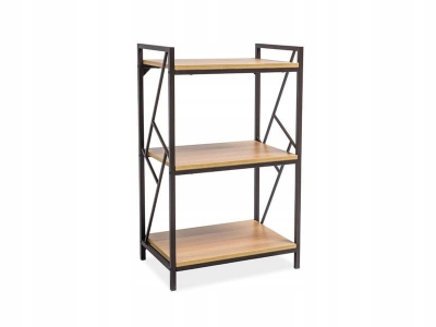 Regał wysoki na książki biurowy Tablo R3 loft dąb / ciemny brąz 99x60x40 S
