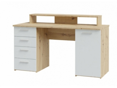 Biurko 145x60 cm z nadstawką na monitor NET106 MT980-M823 Dąb Artisan