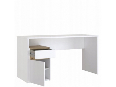 Biurko młodzieżowe Forte MODULTRICK 110 x 52,7 x 72,7 cm biały dąb artisan