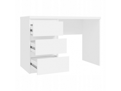 Biurko z szufladami 108 x 50 x 72,5 młodzieżowe Forte MT974-Z12M Biały