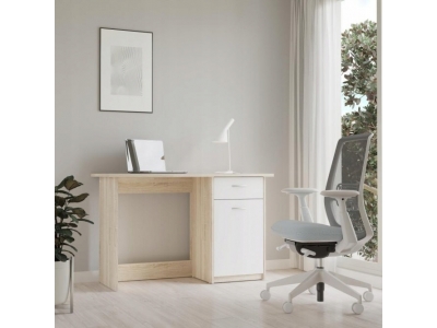 Biurko z szufladą i szafką BALIOS BOSB211 dąb sonoma / biały FORTE 123 x 50