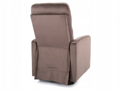 Fotel rozkładany wypoczynkowy relax OTUS velvet cappuccino bluvel 38 brąz