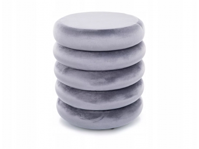 Pufa tapicerowana ze schowkiem otwierana CALVI Signal velvet szary tap.252