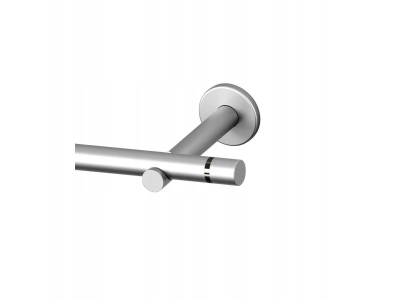 Karnisz ścienny Tokyo 160cm pojedynczy 19mm metal satyna