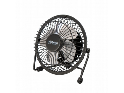Wentylator stołowy biurkowy samochodowy pod USB Volteno VO0659 czarny